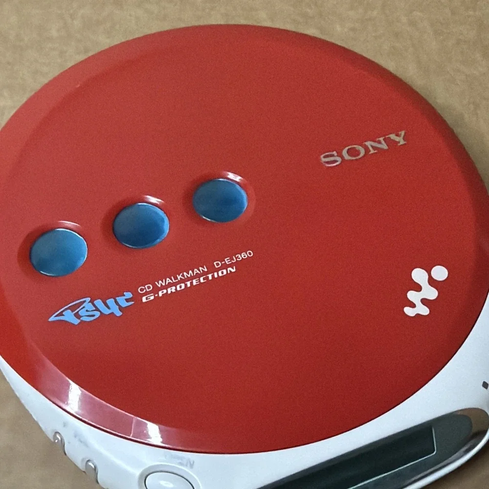 Sony D-EJ360 Red Cd Walkman Psyc G - Protection Portable For Parts Or repair